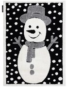 Koberec JOY Snowman čierny / krém