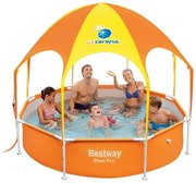 Bestway Bazén osemhranný so slnečnou clonou a zabudovanou sprchou 1688 l; 244 x 51 cm
