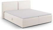 Krémová boxspring posteľ s úložným priestorom 180x200 cm Arendal – Cosmopolitan Design