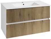 Aqualine Aqualine, PANEDA STRIP umývadlová skrinka 89,5x55x45,2cm, dub emporio, PN390