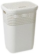Kôš na bielizeň 60 l, biela (slonová kosť)