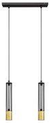 LED Luster na lanku BARS 2xGU10/4,8W/230V čierna/zlatá