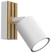 Nástenné bodové svietidlo TERRA 1xGU10/8W/230V biela/dub