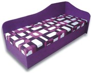 Jednolôžková posteľ (váľanda) 80 cm Lady 87 (Fialová 49 + Gusto 10) (P). Vlastná spoľahlivá doprava až k Vám domov. 793110