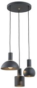 Argon 1472 - Luster na lanku SINES 3xE27/15W/230V čierna