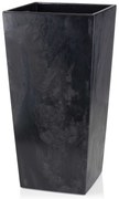 PLASTOVÝ KVETINÁČ PORTO 68X35X35 CM IMITÁCIA BETÓNU ČIERNA