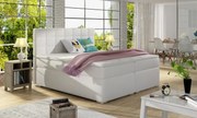 Posteľ Boxspring Alicia 200 x 180, biela (koženka - ba 06/soft 17)