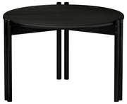 Čierny okrúhly konferenčný stolík z borovicového dreva ø 60 cm Sticks – Karup Design