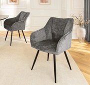 Otočná jedálenská stolička Salerno šedá ženilka