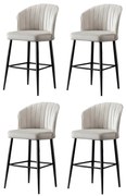 Súprava barových stoličiek Rubi Cream, 4 ks, 4 ks