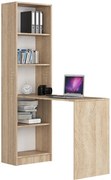 Písací stôl s regálom SMART CLP, dub sonoma