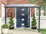 Hliníkový vchodový prístrešok BestBerg PD-4A / 4,3 m² / sivý