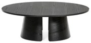 Čierny konferenčný stolík Teulat Cep, ø 110 cm