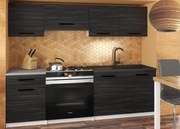 Kuchynská linka Belini 180 cm eben kráľovský s pracovnou doskou Superuniqa2  TOR SUPERUNIQA2/4/WT/HK/0/B1