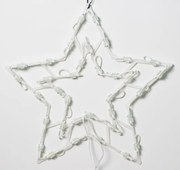 Nexos 47246 Vianočná LED dekorácia do okna - hviezda - 40 cm, teple biela