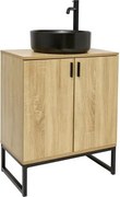 Ceramia Easy kúpeľňová skrinka s umývadlom 60x73x36 cm svetlý dub lesk EASYUMDB1