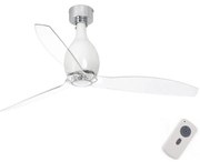 FARO 32020 - Stropný ventilátor MINI ETERFAN biela/číra pr. 128 cm + diaľkové ovládanie