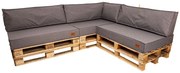 Golden Garden Paletové sedenie GG06 - Podsedáky a Vankúše 3ks × 120/80/15 + 3ks x 120cm/40cm/15cm + 1ks 60/40/15 - svetlá melanž
