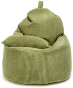 INTERMEDIC SK Kreslo Yoko Velvet – manšestrové kreslo s vankúšom, 75x70x30 cm Farba: SZ20 - olivová