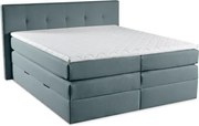 Kontinentálna boxspring posteľ AMBER, 200x180, tyrkysová (barell 72)