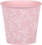 Obal na kvetináč ružový s bielymi ružami, 15,7 cm%