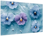 Obraz - Fialky vo vode (90x60 cm)