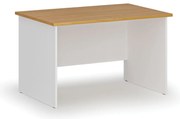 Kancelársky písací stôl PRIMO WHITE, 120x80 cm, biela/buk