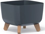 Plastový kvetináč na nožičkách DGQL240 24 cm - antracit