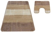 Sada kúpeľňových koberčekov Montana s výrezom 04N béžová