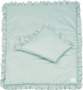 Sada do postieľok s volánom zelená 80x100cm