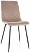 Stolička Daren Velvet tmavobéžová