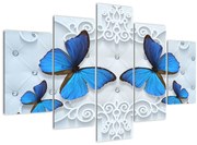 Obraz - Modré motýle (150x105 cm)