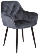 Jídelné křeslo Nevada samet šedé