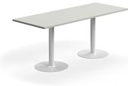 Stôl VERTICUS, 1800x700x720 mm, svetlošedá/biela
