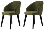 Súprava jedálenských stoličiek Bentley Green and Black, 2 ks