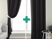 2x Čierny záves OXFORD 140x250 cm