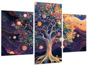 Obraz – Fialový strom plný energie (90x60 cm)