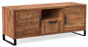 furniture-nabytek.cz - Masívny TV stolík Sydney z akácie, lakovaný, hnedý – 134×45×55 cm