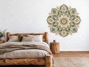 Šalviová mandala botanická textilná opakovane prilepiteľná nálepka na stenu arch 46 x 46 cm