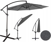 TRENDIE Záhradný slnečník Sunny - tmavo sivý 300cm