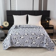 Prehoz na posteľ so vzorom PANDA sivý Rozmer: 170 x 210 cm