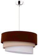 Duolla - Luster na lanku TRIO 1xE27/40W/230V pr. 45 cm hnedá/béžová/biela
