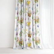 Goldea veľkonočný dekoračný záves - symboly veľkej noci 140x150 cm