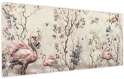 Obraz - Kresba plameniakov (120x50 cm)