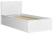 Jednolôžková posteľ 90 cm BRW Tetrix 15 (lesk biely) (s roštom) (s úl. priestorom). Vlastná spoľahlivá doprava až k Vám domov. 1098499