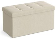 Taburet s úložným priestorom OTTOMAN 76x38 cm, krémový