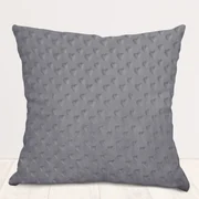 Biante Detská obliečka na vankúš Minky 3D srdiečka MKS-005 Tmavo sivá 40 x 40 cm