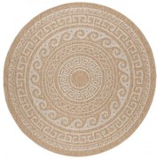Šnúrkový koberec Comilla ornament béž, kruh