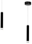 Závesné svietidlo Carbon, 1x čierne kovové tienidlo, b