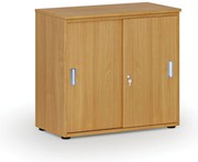 Kancelárska skriňa so zasúvacími dverami PRIMO WOOD, 800 x 420 x 740 mm, buk